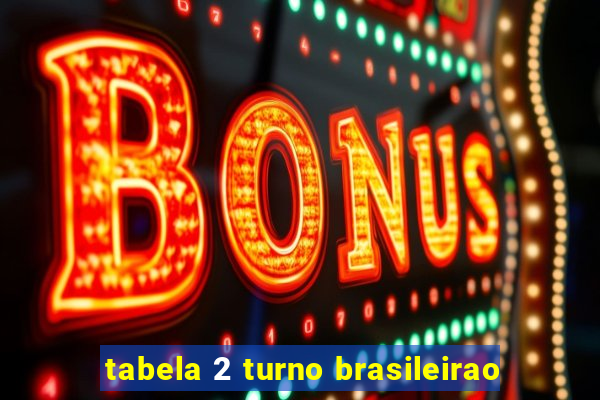 tabela 2 turno brasileirao